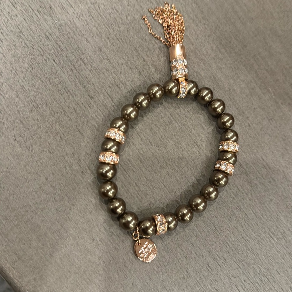 NWOT Rose Gold and Pewter bracelet- Henri Bendel never worn